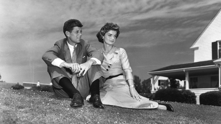 Feleségével, Jacqueline Kennedyvel