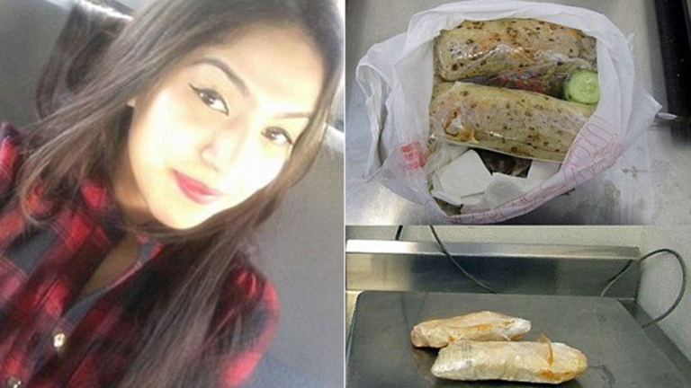 Burritóban akart drogot csempészni a 25 éves lány