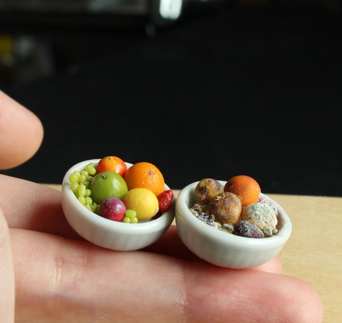 Nem lehet nem csodálni a miniatűr ételszobrokat