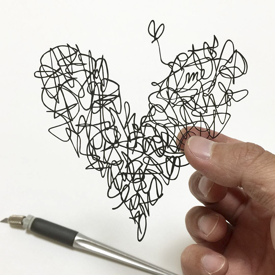 Elképesztő műalkotásokat vág ki papírból a japán művész