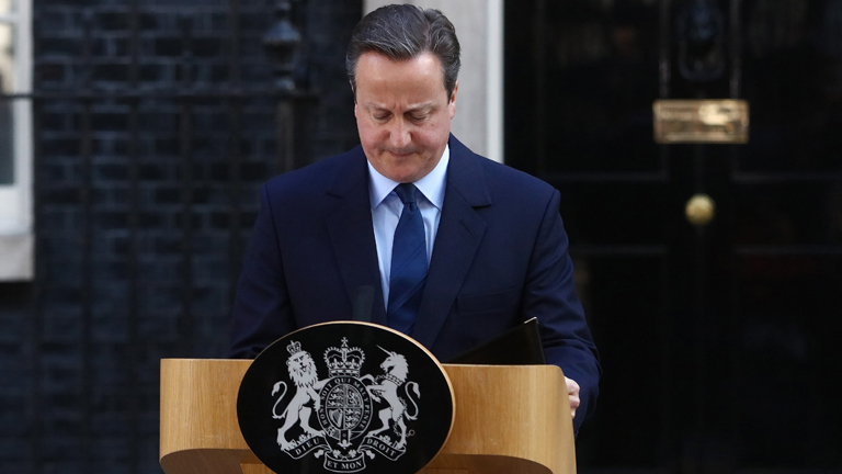 David Cameron brit miniszterelnök lemondott a Brexit-szavazás eredményeit látva