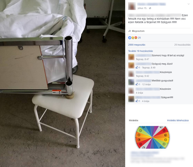Újabb hátborzongató kép egy magyar kórházból