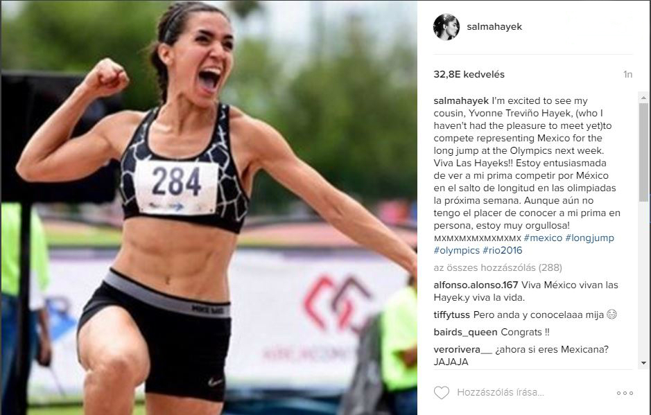 Salma Hayek unokahúga az olimpián versenyez