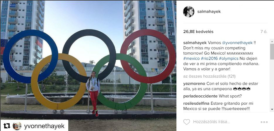 Salma Hayek unokahúga az olimpián versenyez