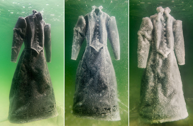 Két évig volt a tenger alatt a ruha, így nézett ki utána - fotók