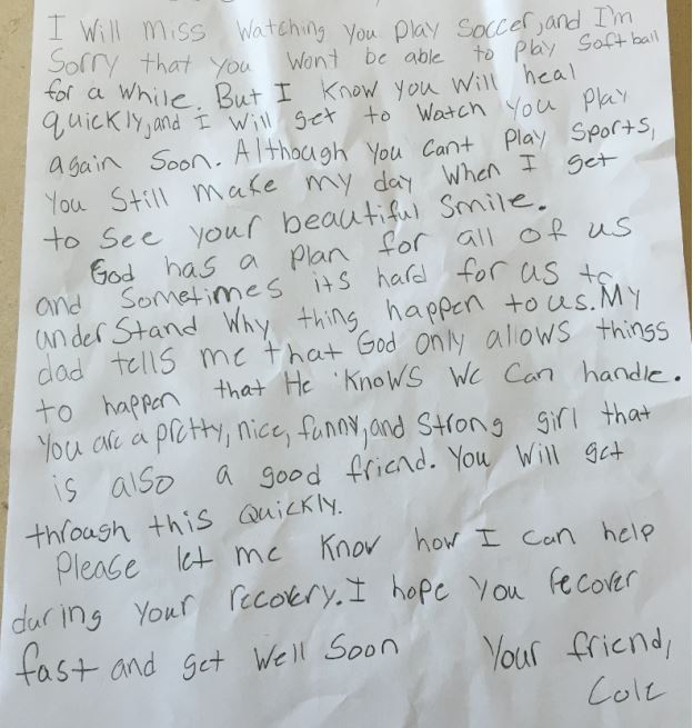 A világ legcukibb szerelmeslevelét írta beteg barátnőjének a 10 éves kisfiú