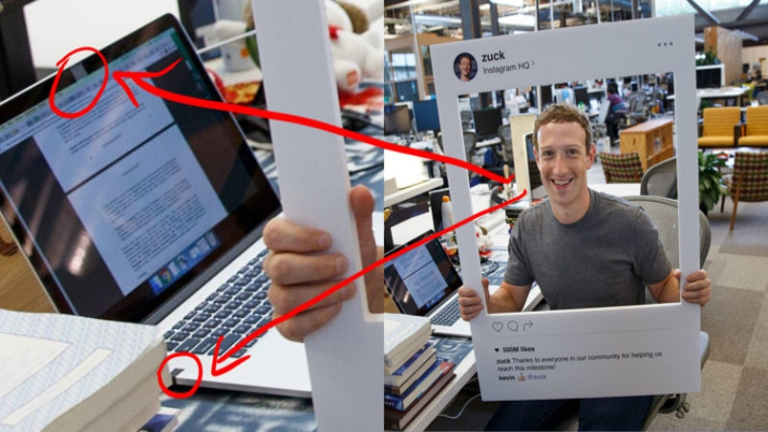 Mark Zuckerberg és a letakart laptop-kamera (Fotó: Tumblr)