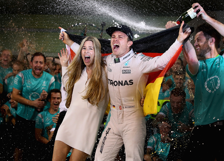 Nico Rosberg és felesége Vivan Abu Dhabiban