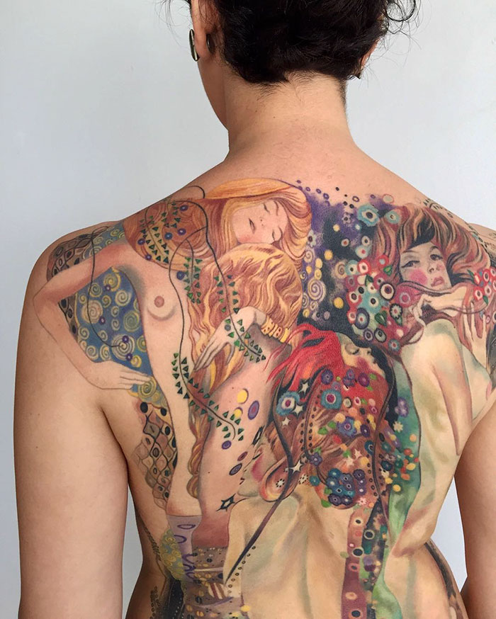 Ezek a mesteri Gustav Klimt ihlette tetoválások valóságos remekművek