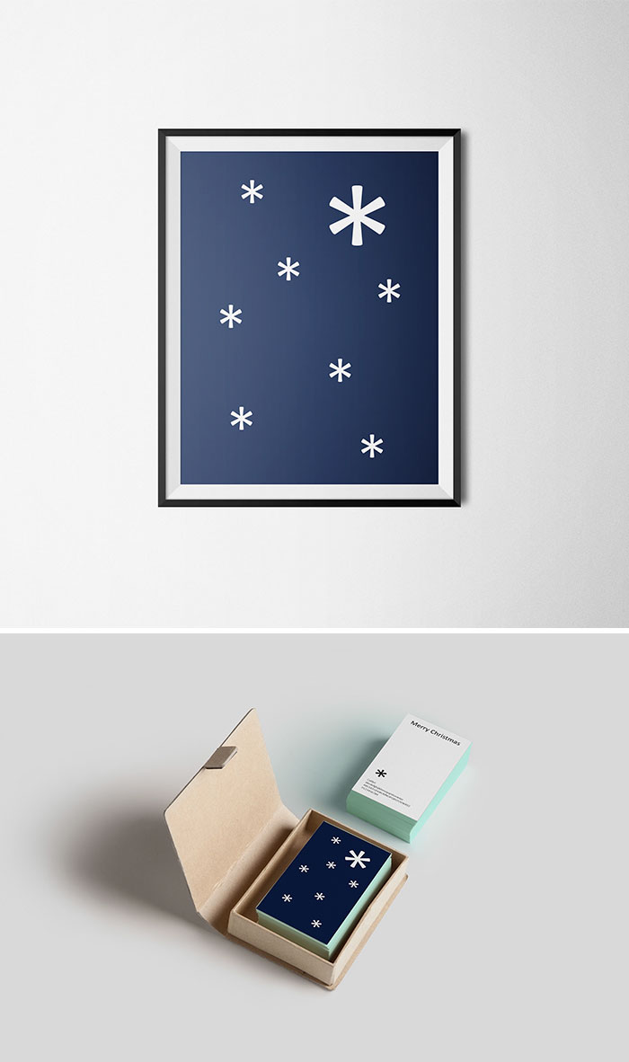 Menő, minimalista karácsonyi képeslapok a tipográfia megszállotjainak