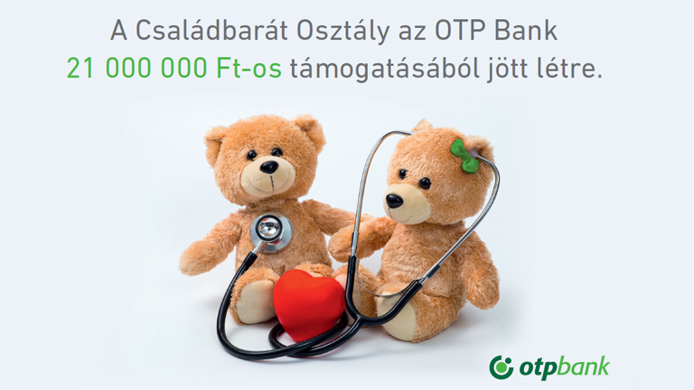 Az OTP Bank segítségével családbaráttá vált a Gyermekszív Központ