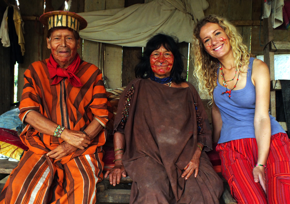 Az asháninka törszfőnökkel és feleségével (Peru, 2013. június)