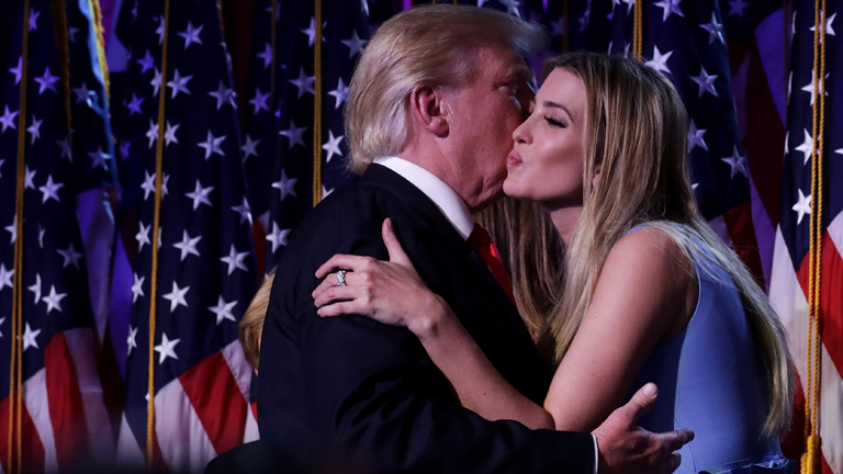 Trump a lányával, Ivankával