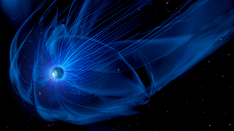 A magnetoszféra tartja távol a Föld felszínétől a kozmikus sugárzást (Kép: NASA)