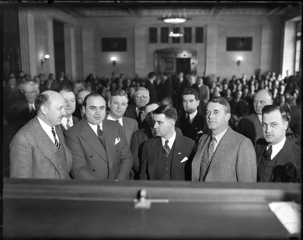 Al Capone a Chicago-i bíróságon, 1931-ben (Fotó: Chicago Tribune/Getty Images)