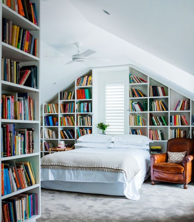 15 csodás hálószoba, ami minden könyvmoly szívét megdobogtatja