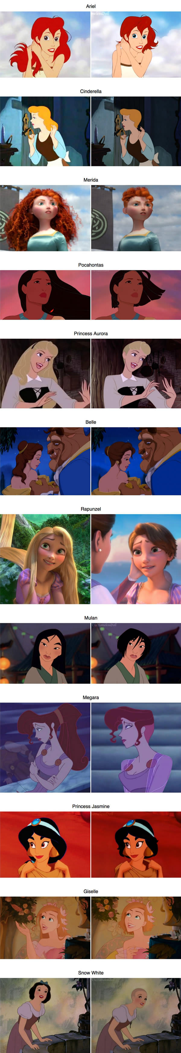Így néznének ki a Disney-hercegnők rövid hajjal