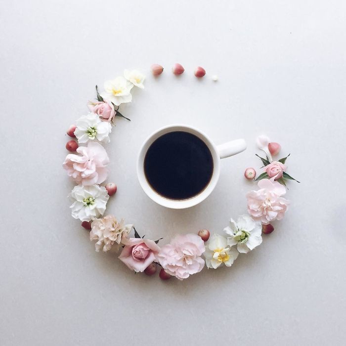 Kávéval és virággal tökéletes az ébredés - csodaszép fotók