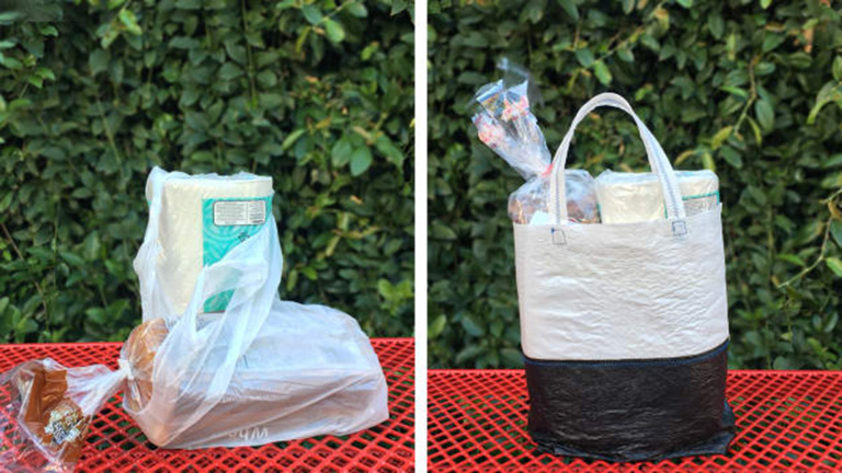 Készíts vagány újrahasznosított szatyor egyszerű nejlonzacskókból
