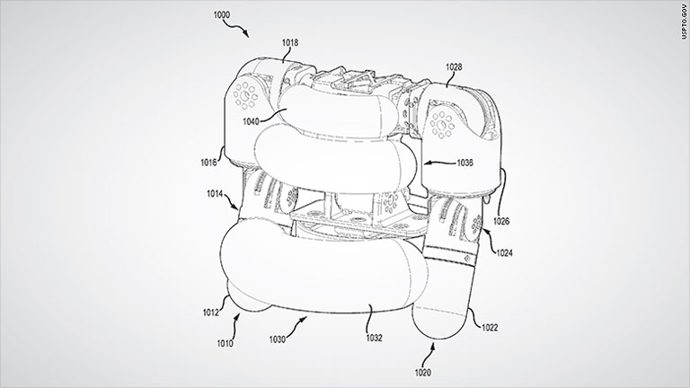 A szabadalmi kérelemhez csatolt műszaki rajz a robotok belsejéről (Fotó: uspto.org)