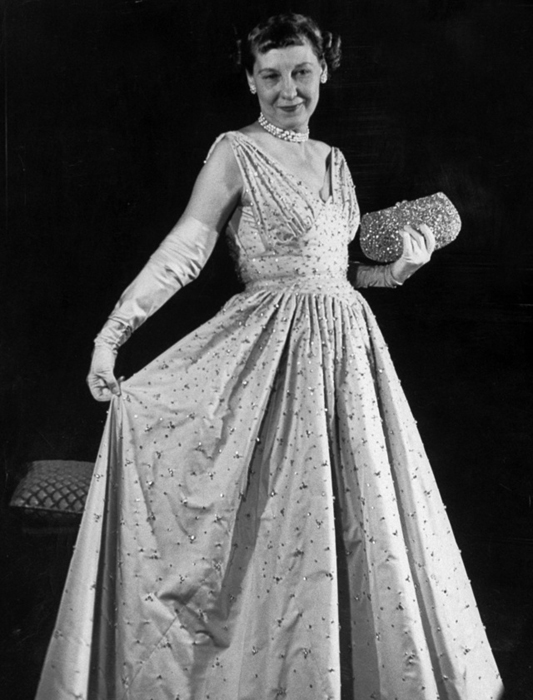 Mamie Eisenhower a báli ruhában