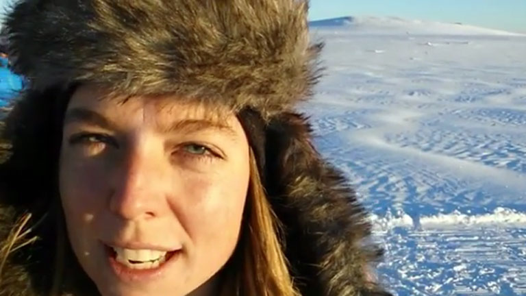 Wynne-Hughes Veronika korábban Norvégiában készült az antarktiszi kalandra (Fotó: Wynne-Hughes Veronika/Instagram)