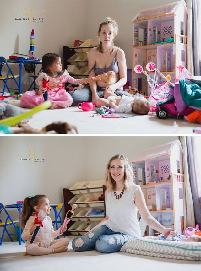 Csak két fotó, ami tökéletesen megmutatja, milyen a szülés utáni depresszió valójában