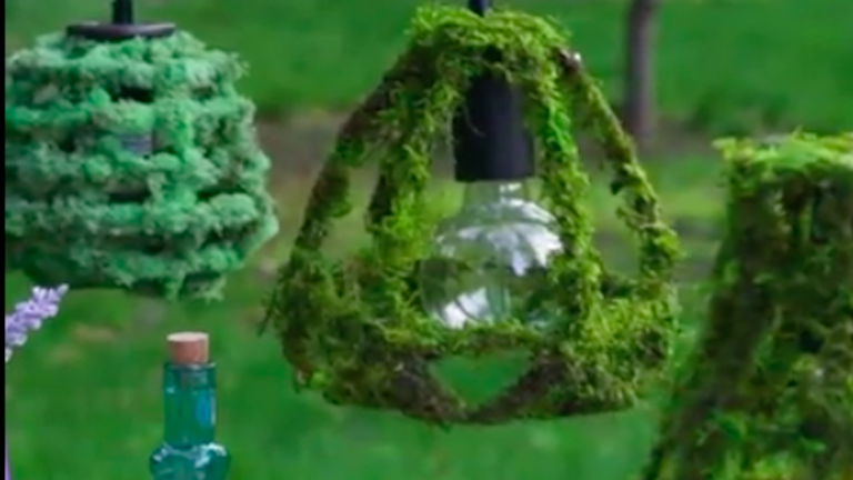 DIY: ütött-kopott lámpabúrából menő kerti dekor - videó