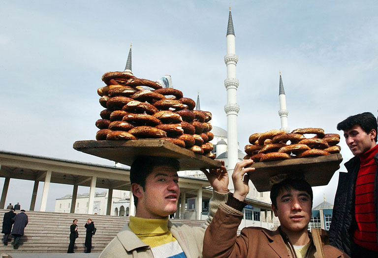 Bagel árusok Ankarában (Fotó: Ami Vitale/Getty Images)