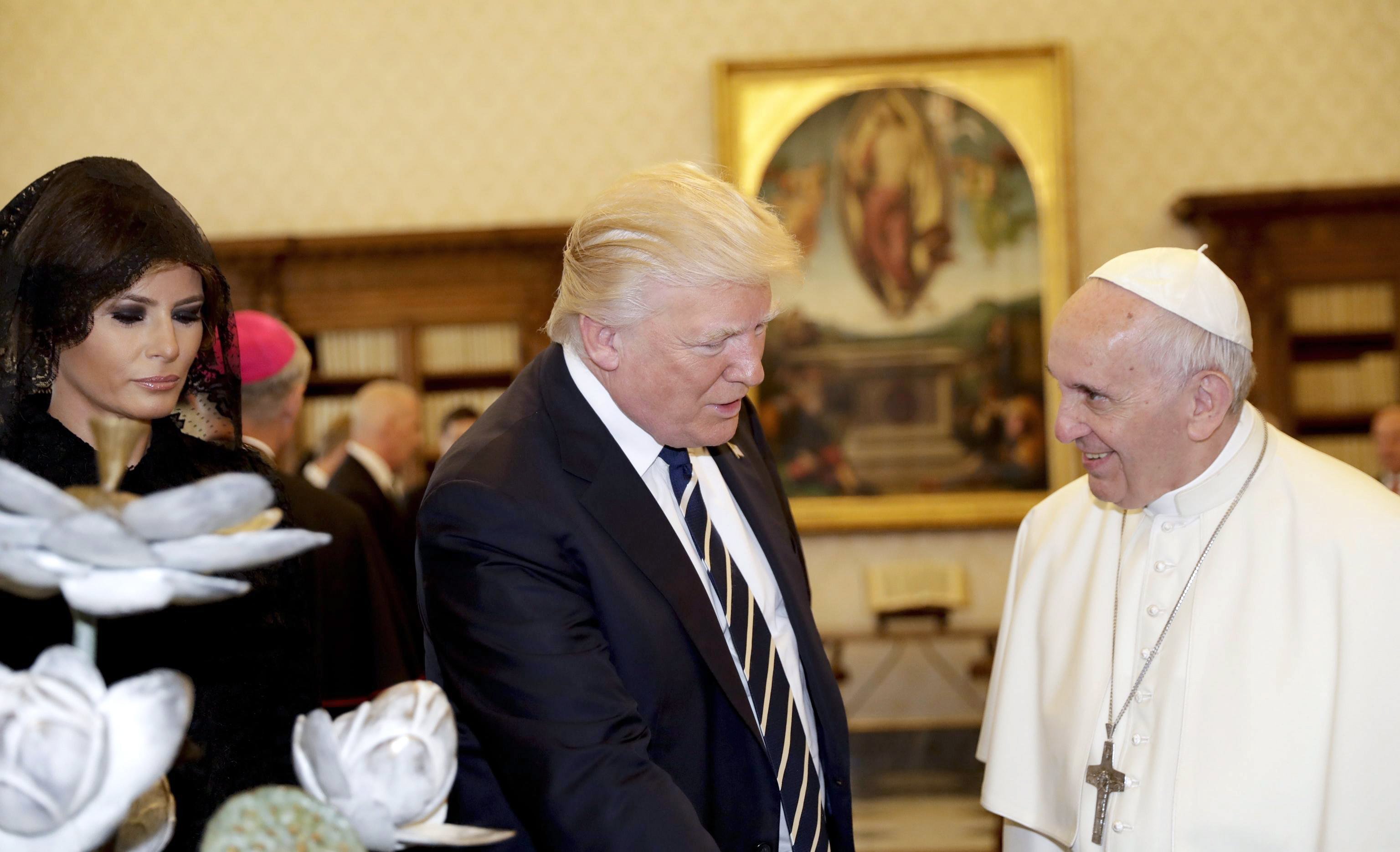 Ez történt a pápa és Donald Trump között a Vatikánban – képek