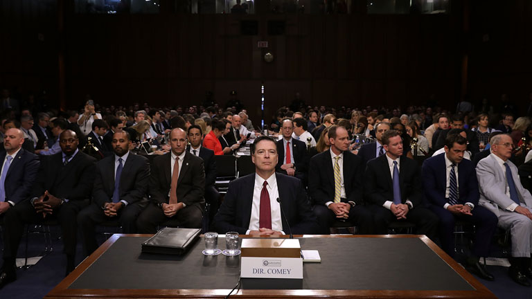 James Comey volt FBI-igazgató szenátusi meghallgatását rengetegen követték élőben (Fotó: Getty Images)