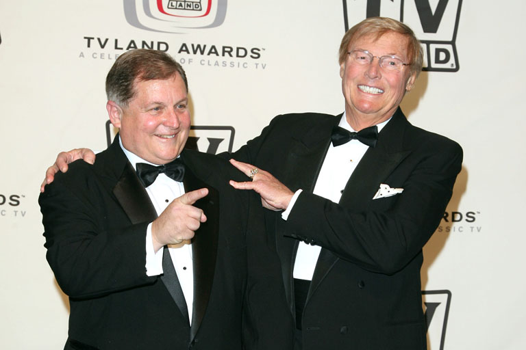 Burt Ward (b.) és Adam West (j.) 2006-ban, a legendás sorozat 40. jubileimi partiján (Fotó: Getty Images)