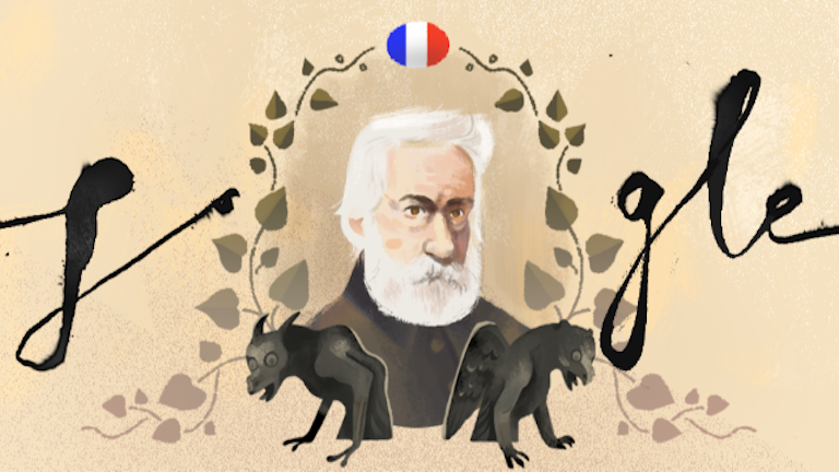 Victor Hugo a Google grafikáján