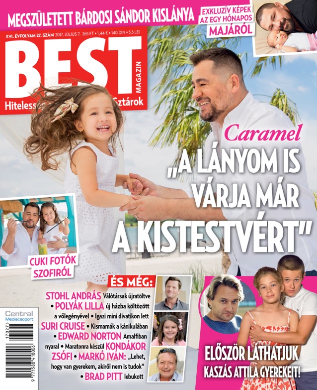 Kaszás Attila gyerekeit először a BEST magazinban láthatjuk