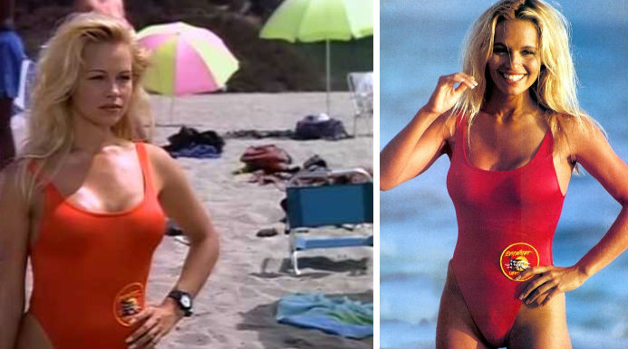 1992-ben Pamela Anderson a Baywatch forgatásán még csak egy volt a helyes kis szőke lányokból 