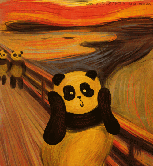 Íme, a kedvenc híres festményied pandákkal a főszerepben