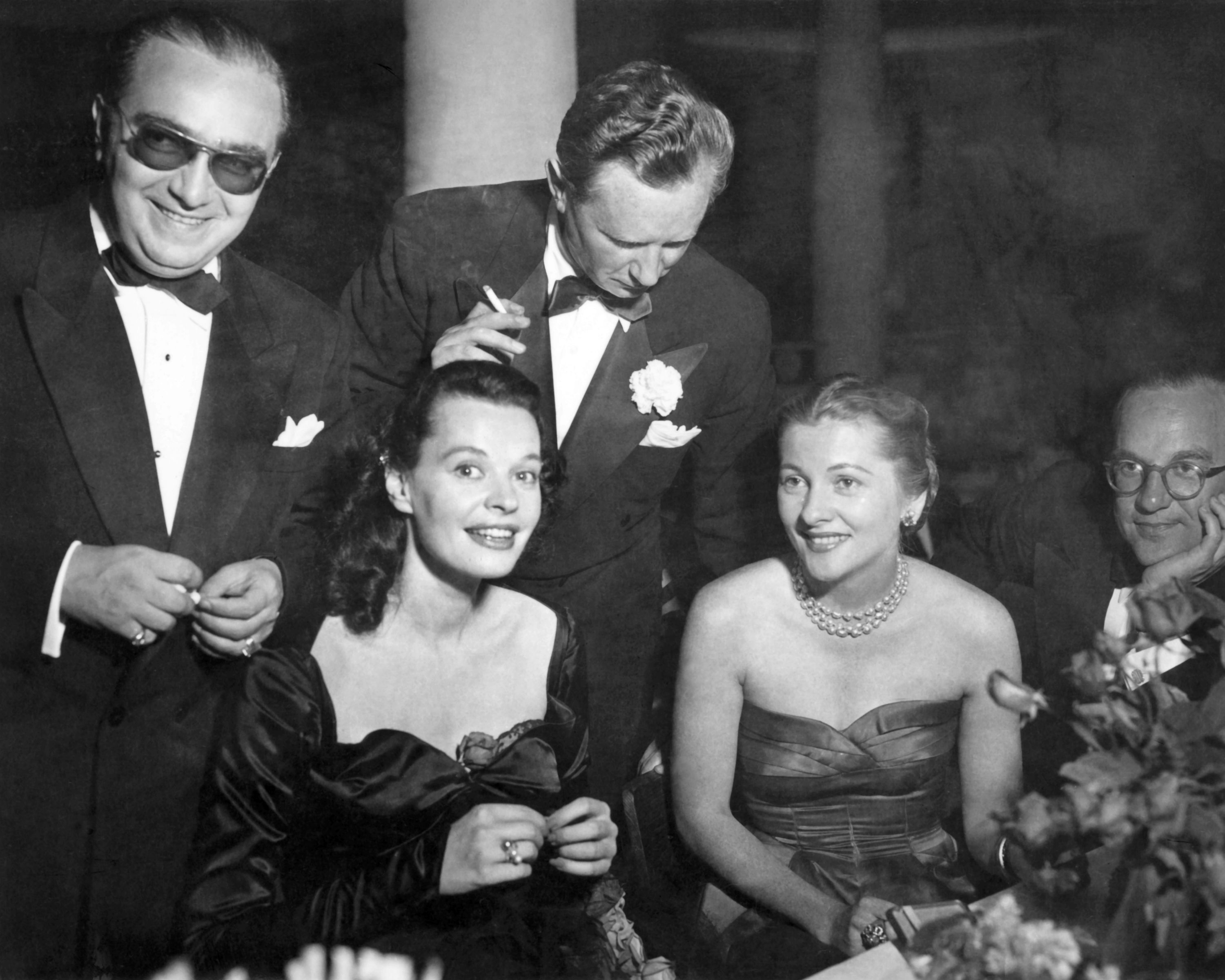 Margot Hielscher, Helmut Käutner és Joan Fontaine 1951-ben a Berlini Nemzetközi Filmfesztiválon.