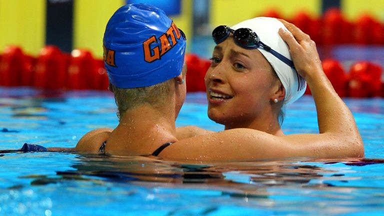 Elizabeth Beisel, Ariana Kukors, úszás (fotó: Al Bello/Getty Images/AFP)