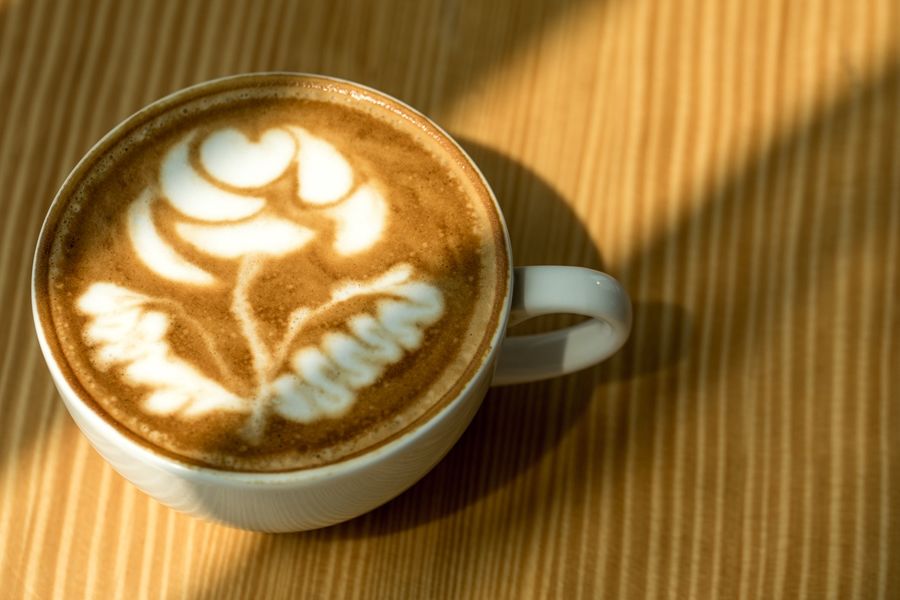 barista latte art virág
