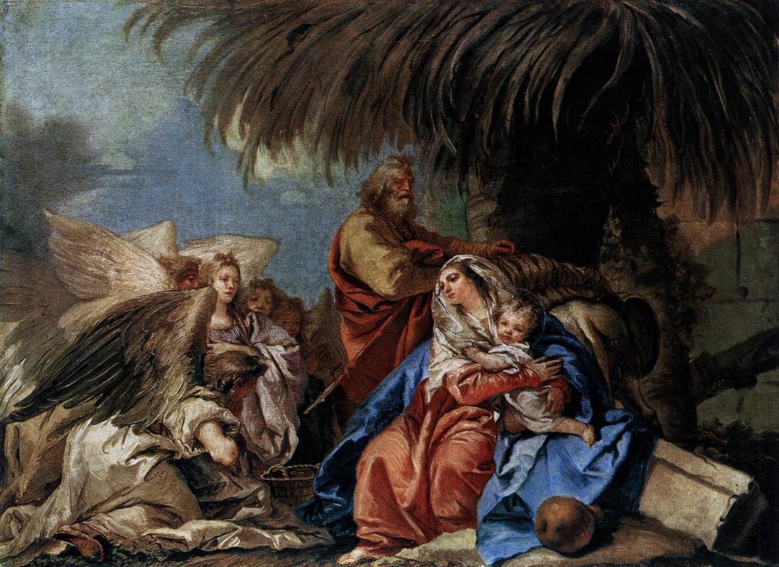 Giovanni Domenico Tiepolo Pihenő szent család műkincslopás