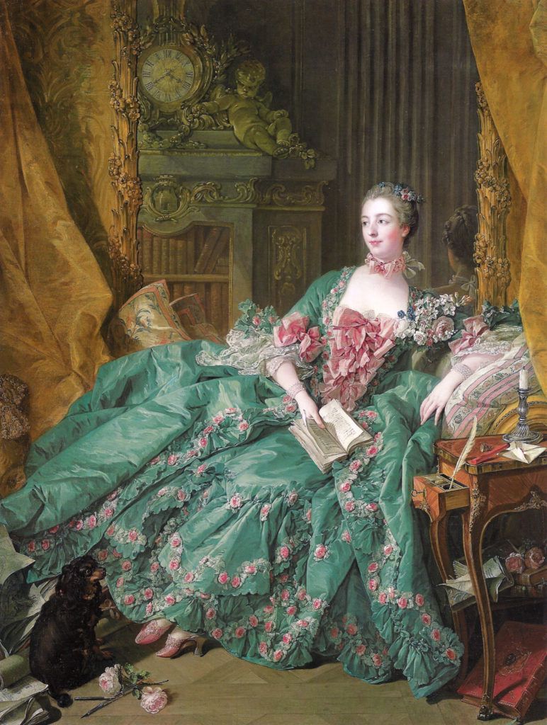 Madame Pompadour talán leghíresebb portréja, Boucher alkotása (forrás: Wikipedia)