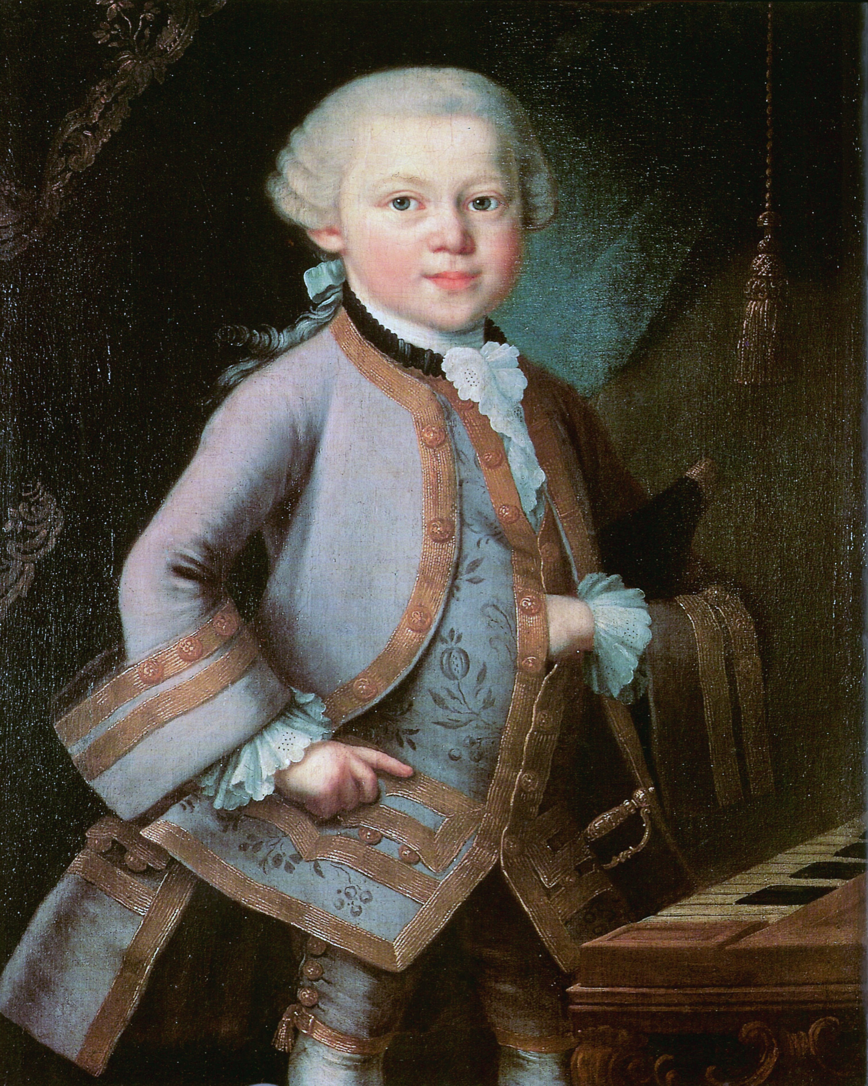 A meglepően nagymamásan festő kis Mozart (forrás: wikipedia)
