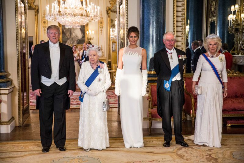 II. Erzsébet Donald Trump Melania Károly herceg Camilla