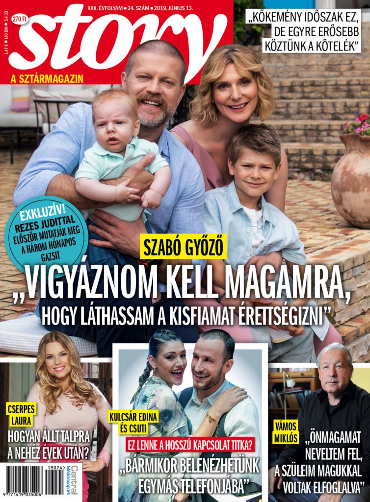 A Story magazin címlapján láthatjuk először Gazsit, Szabó Győző és Rezes Judit kisfiát