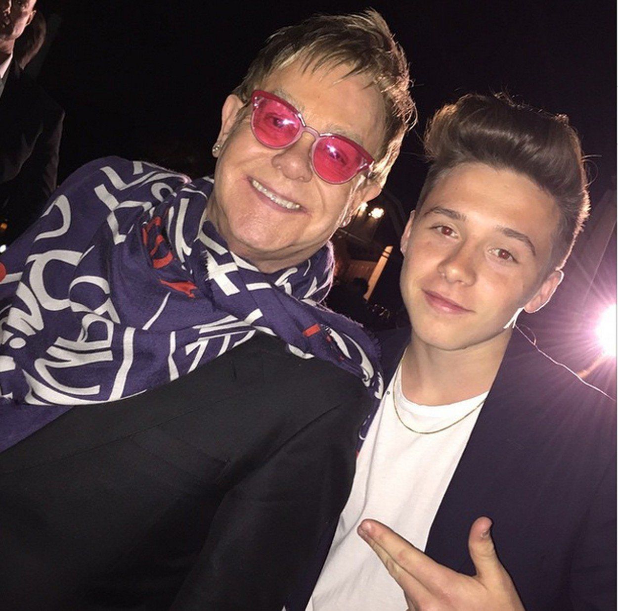 Brooklyn Beckham és Elton John