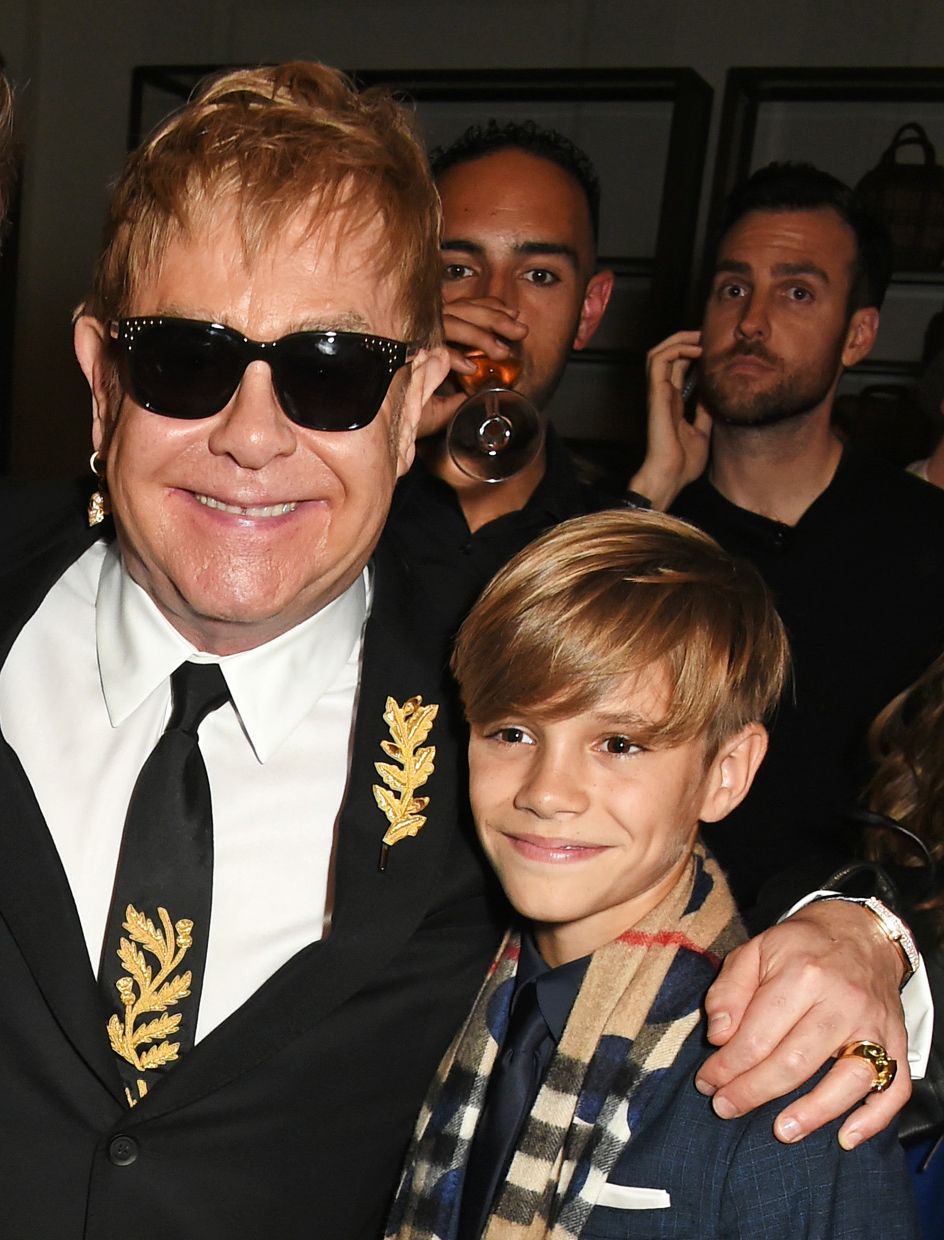 Romeo Beckham és Elton John - Fotó: getty Images