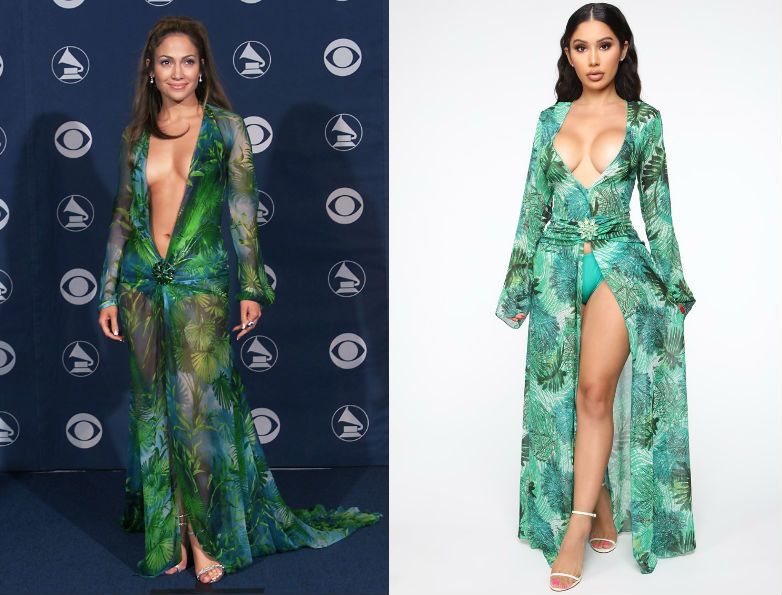 Jennifer Lopez versace ruha koppintás