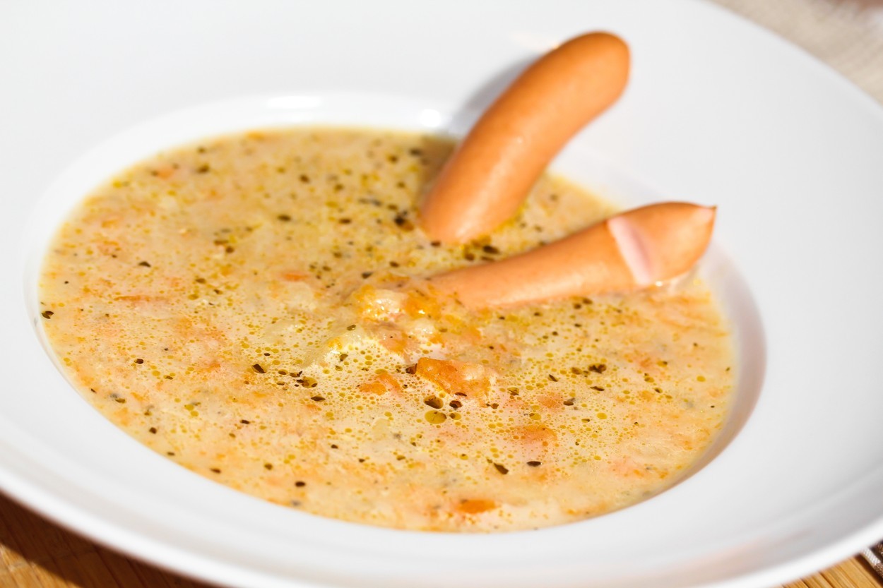 A frankfurti leves isteni kaja, a gyerekek is szeretni szokták. (Fotó: Profimedia)