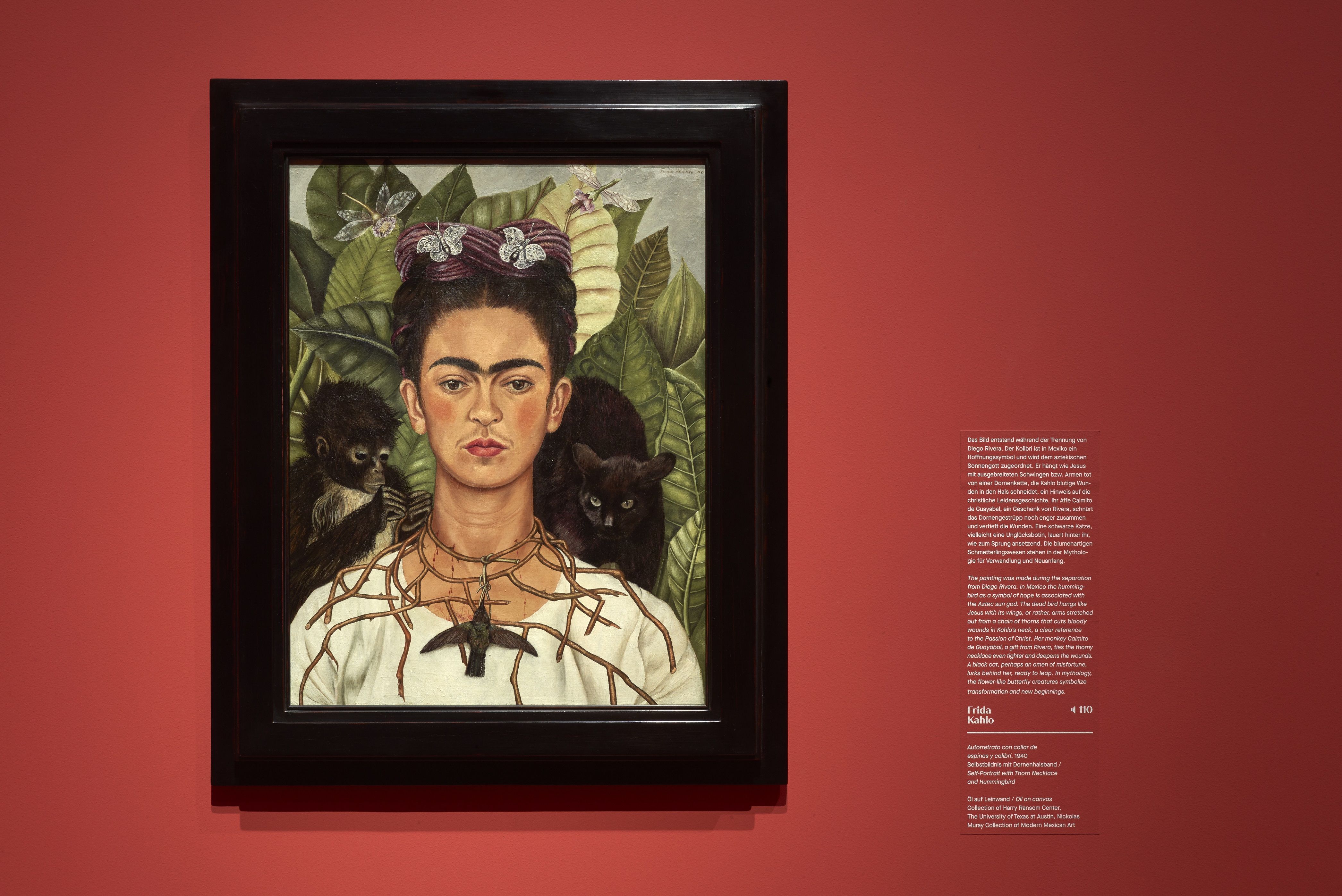 Frida Kahlo:&nbsp;Önarckép tövisnyaklánccal&nbsp;és kolibrivel (fotó: Hans-Georg Roth/Corbis via Getty Images)