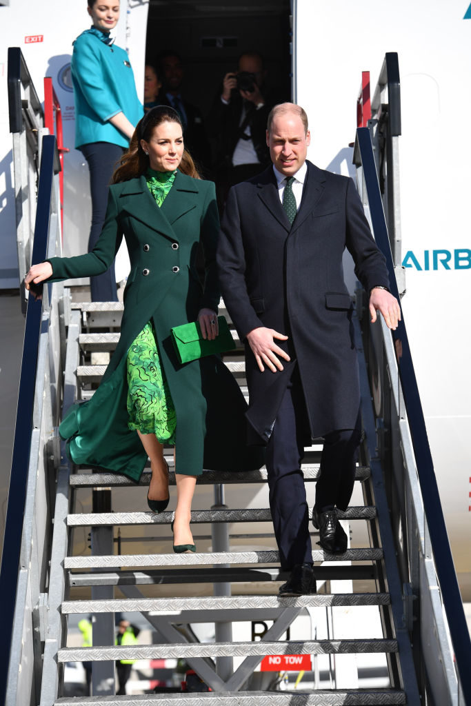 Vilmos herceg és Katalin hercegné írországi látogatásán zöld színű ruhákat viselnek, mint minden korábbi látogatás alkalmával (Fotó: Tim Rooke/Pool/Samir Hussein/WireImage)